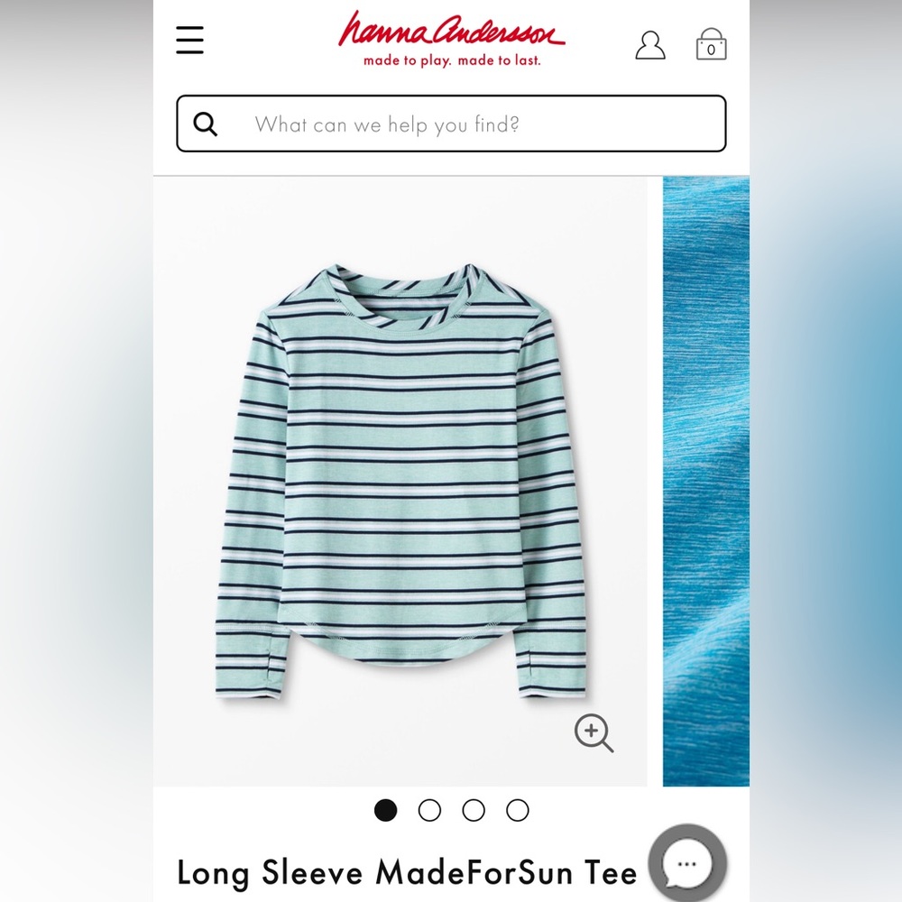 Hanna Andersson made for sun long sleeve t.